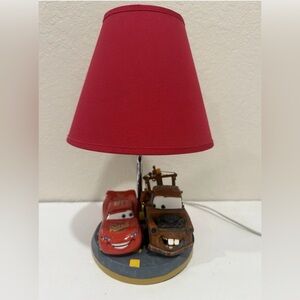 Lightning McQueen & Mater Kids Lamp Disney Pixar 3D tabletop lamb pre owned